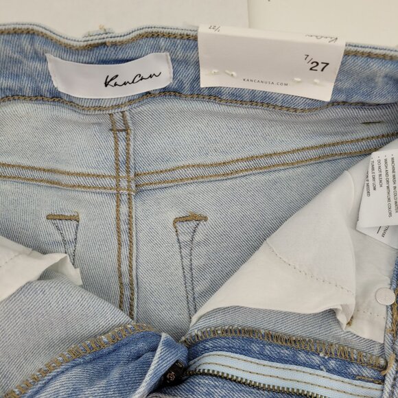 NEW Kancan Jeans Womens Size 7 Blue High Rise Ankle Distressed Light Wash NWT - Picture 12 of 14
